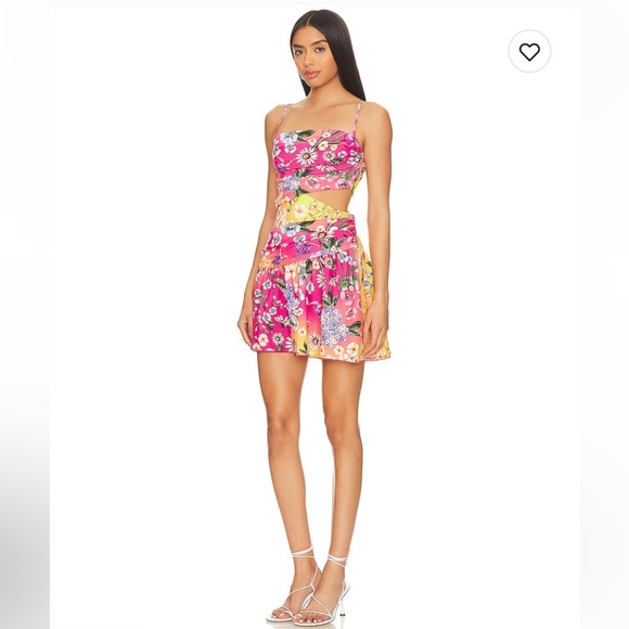 Agua by Agua Bendita Floral Pink Cade Mini Dress - Picture 2 of 6